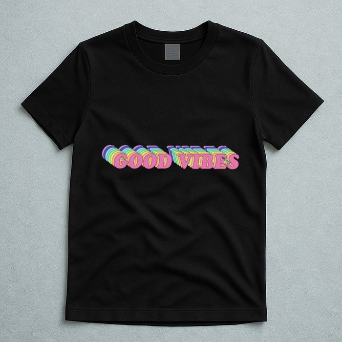 70s Retro Groovy Hippie Good Vibes Repeat T-Shirt