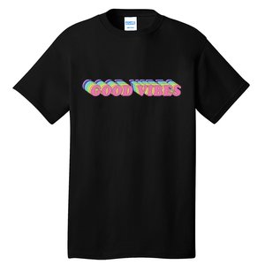 70s Retro Groovy Hippie Good Vibes Repeat Tall T-Shirt