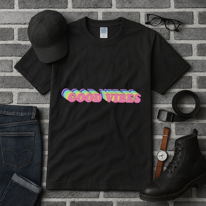 70s Retro Groovy Hippie Good Vibes Repeat Tall T-Shirt