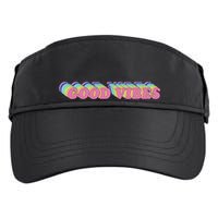 70s Retro Groovy Hippie Good Vibes Repeat Adult Drive Performance Visor