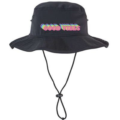 70s Retro Groovy Hippie Good Vibes Repeat Bucket Hat