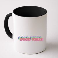 70s Retro Groovy Hippie Good Vibes Repeat Mug