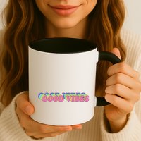 70s Retro Groovy Hippie Good Vibes Repeat Mug