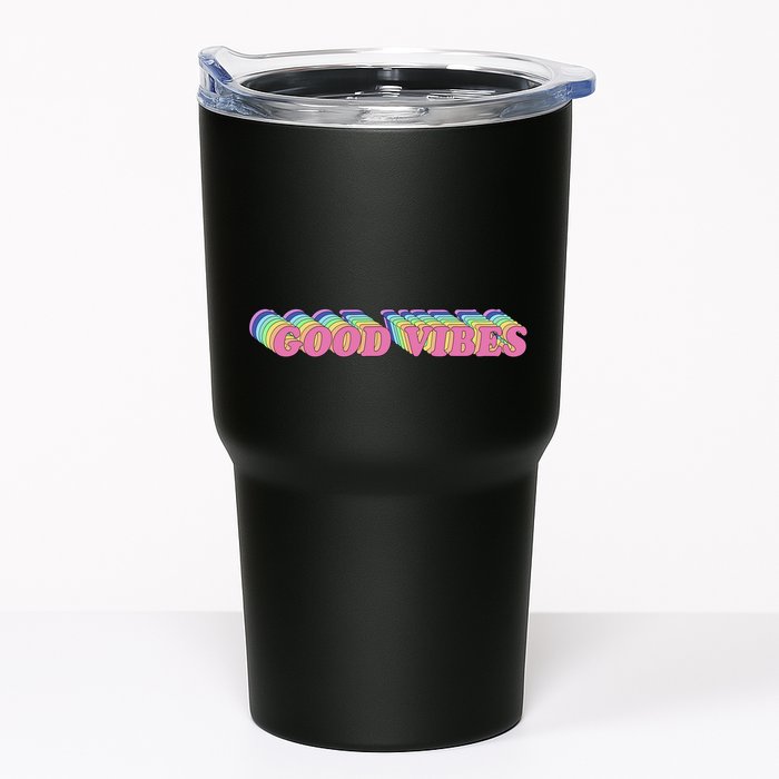70s Retro Groovy Hippie Good Vibes Repeat Tumbler