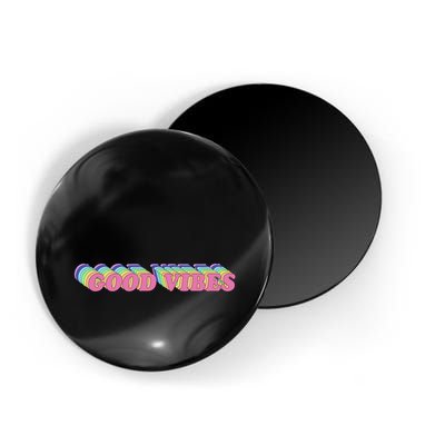 70s Retro Groovy Hippie Good Vibes Repeat Magnet