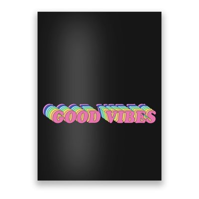 70s Retro Groovy Hippie Good Vibes Repeat Poster
