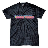 70s Retro Groovy Hippie Good Vibes Repeat Tie-Dye T-Shirt