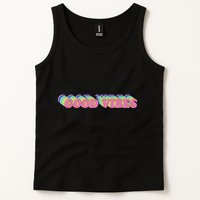 70s Retro Groovy Hippie Good Vibes Repeat Tank Top