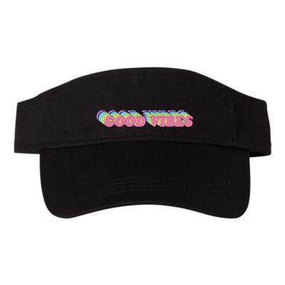 70s Retro Groovy Hippie Good Vibes Repeat Visor