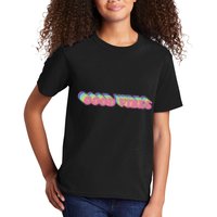 70s Retro Groovy Hippie Good Vibes Repeat Kids T-Shirt