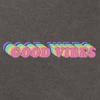 70s Retro Groovy Hippie Good Vibes Repeat Cotton Canvas Backpack