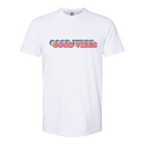 70s Retro Groovy Hippie Good Vibes Repeat Softstyle CVC T-Shirt