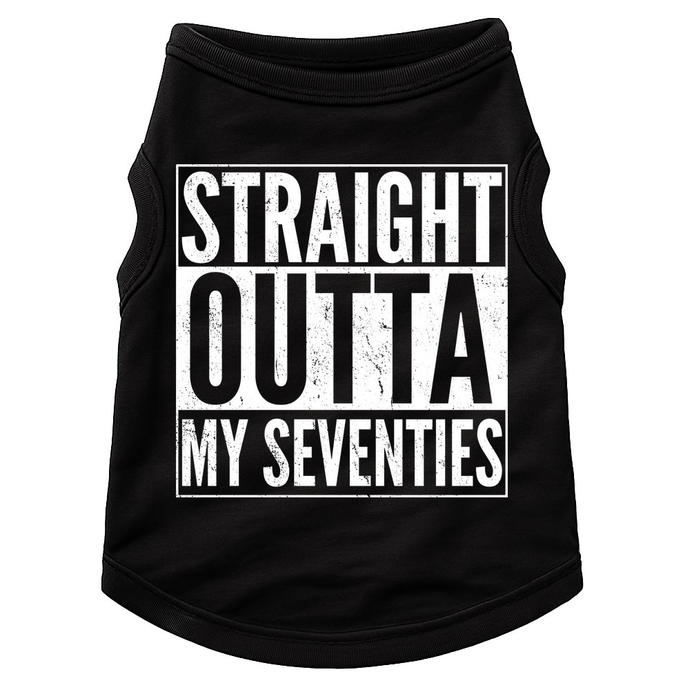 70th Birthday - Straight Outta My Seventies Doggie Tank