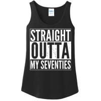 70th Birthday - Straight Outta My Seventies Ladies Essential Tank