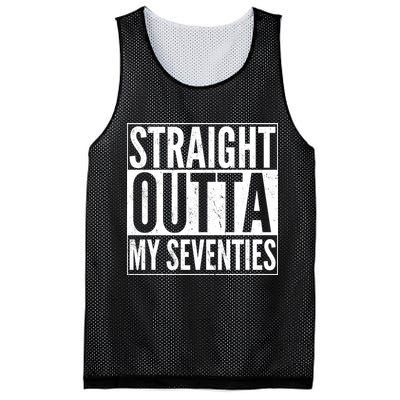 70th Birthday - Straight Outta My Seventies Mesh Reversible Basketball Jersey Tank
