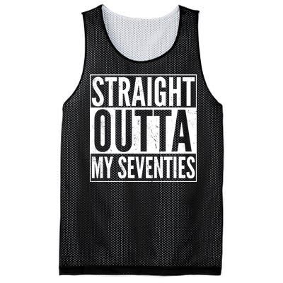 70th Birthday - Straight Outta My Seventies Mesh Reversible Basketball Jersey Tank