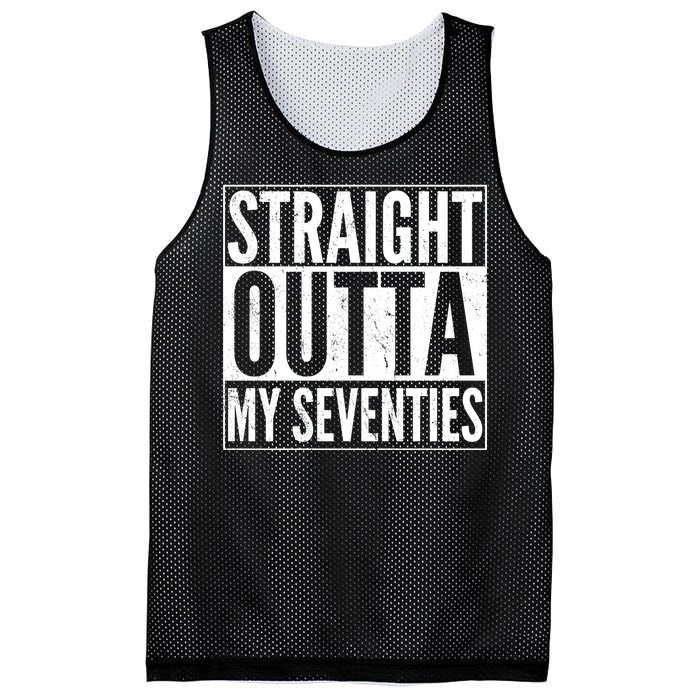 70th Birthday - Straight Outta My Seventies Mesh Reversible Basketball Jersey Tank