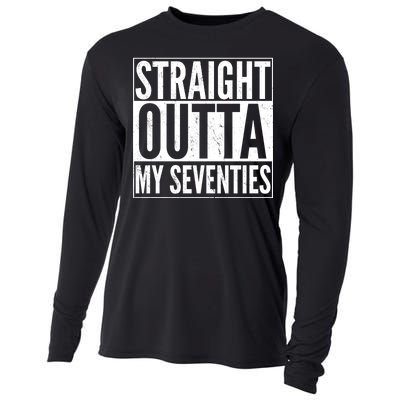 70th Birthday - Straight Outta My Seventies Cooling Performance Long Sleeve Crew