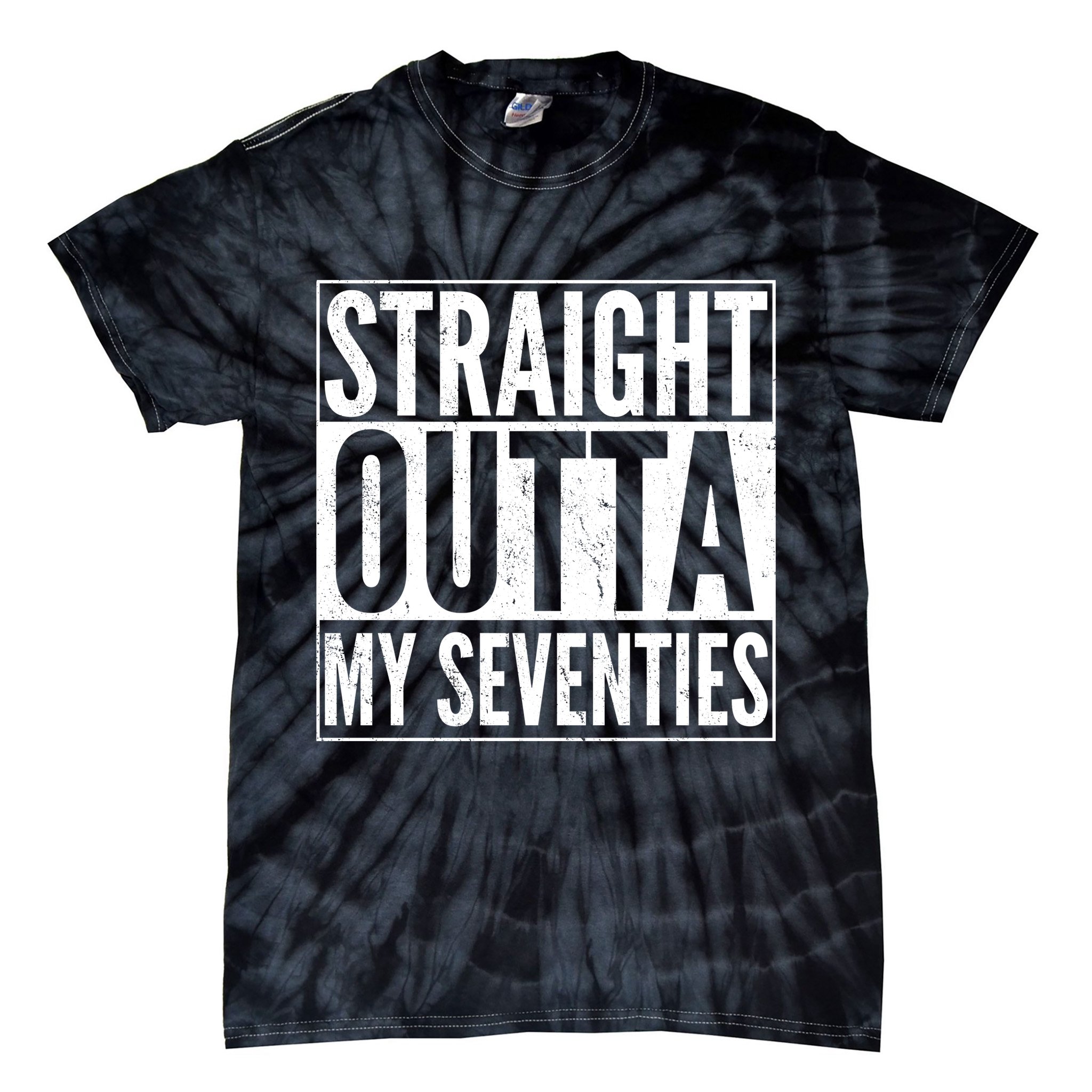70th Birthday - Straight Outta My Seventies Tie-Dye T-Shirt