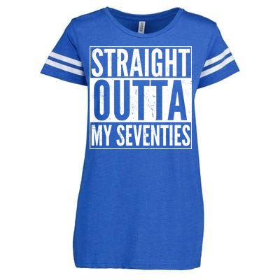 70th Birthday - Straight Outta My Seventies Enza Ladies Jersey Football T-Shirt