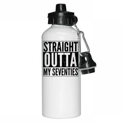 70th Birthday - Straight Outta My Seventies Aluminum Water Bottle