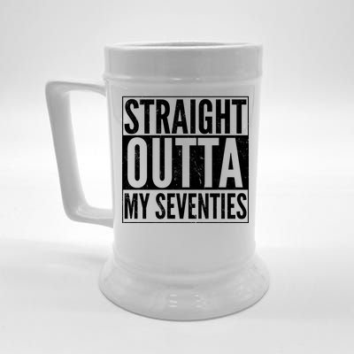 70th Birthday - Straight Outta My Seventies Beer Stein