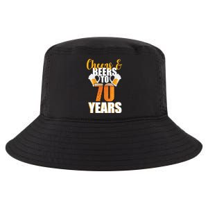 70th Birthday Cheers & Beers To 70 Years Cool Comfort Performance Bucket Hat