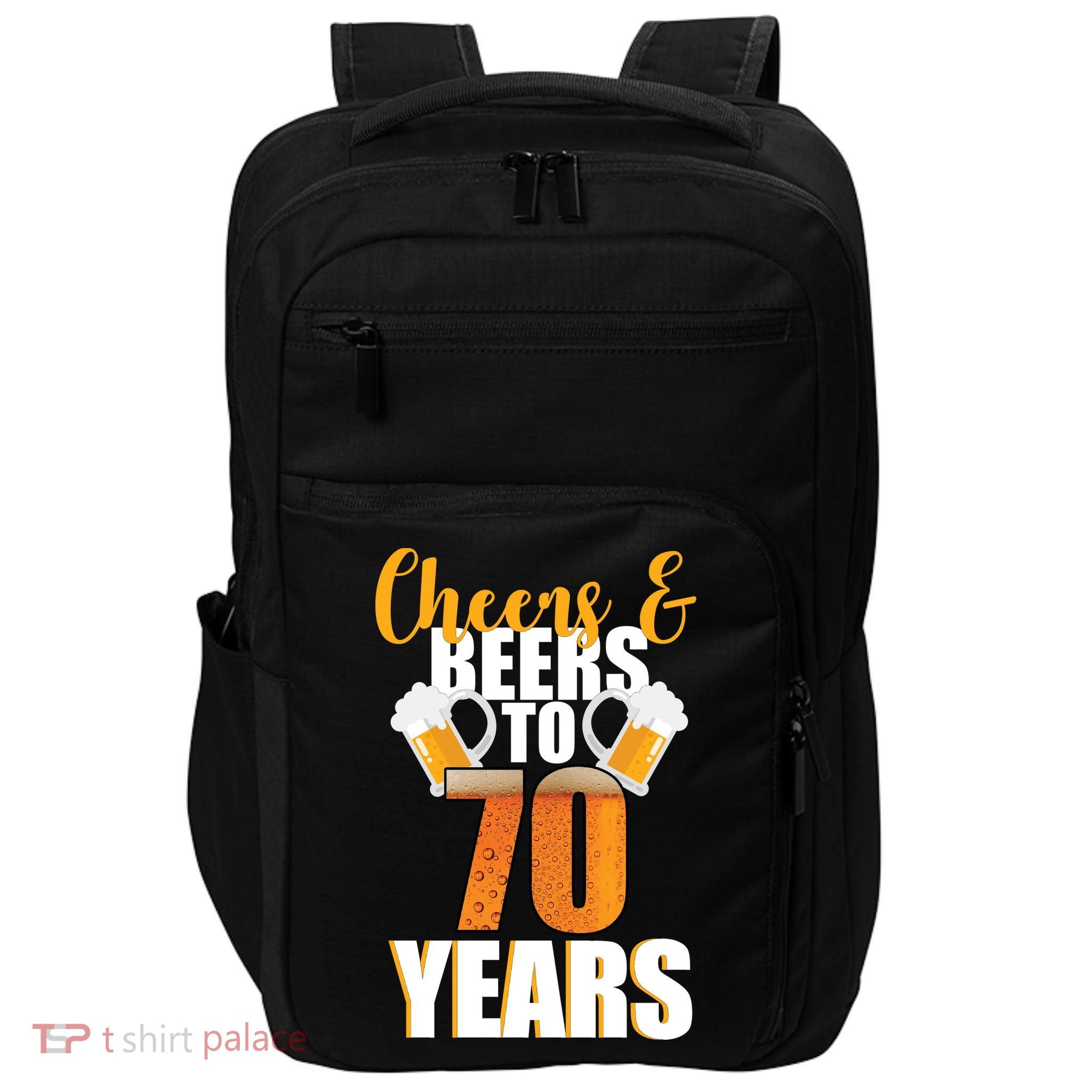 70th Birthday Cheers & Beers To 70 Years Impact Tech Backpack