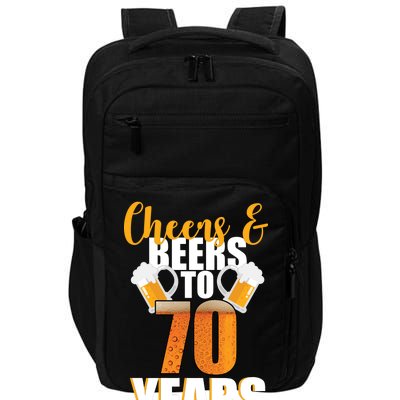 70th Birthday Cheers & Beers To 70 Years Impact Tech Backpack