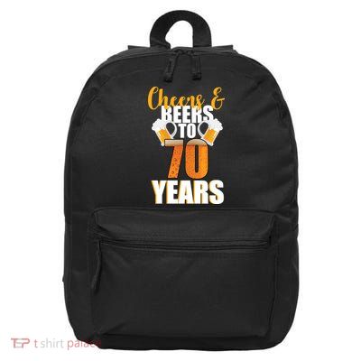 70th Birthday Cheers & Beers To 70 Years 16 in Basic Backpack