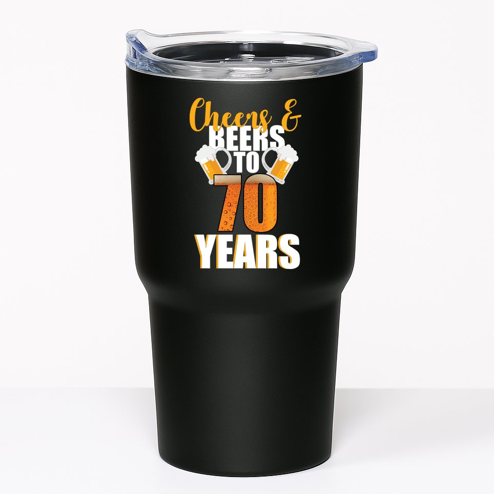 70th Birthday Cheers & Beers To 70 Years Tumbler