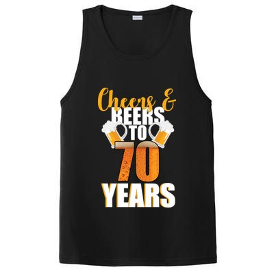 70th Birthday Cheers & Beers To 70 Years PosiCharge Competitor Tank