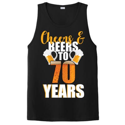 70th Birthday Cheers & Beers To 70 Years PosiCharge Competitor Tank