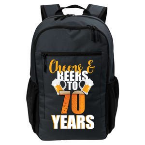 70th Birthday Cheers & Beers To 70 Years Daily Commute Backpack