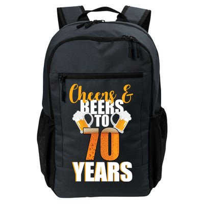 70th Birthday Cheers & Beers To 70 Years Daily Commute Backpack