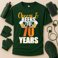 70th Birthday Cheers & Beers To 70 Years Cooling Performance Crew T-Shirt