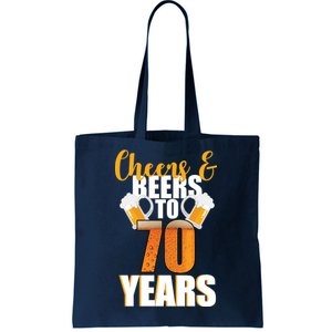 70th Birthday Cheers & Beers To 70 Years Tote Bag