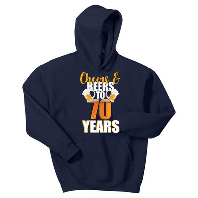 70th Birthday Cheers & Beers To 70 Years Kids Hoodie