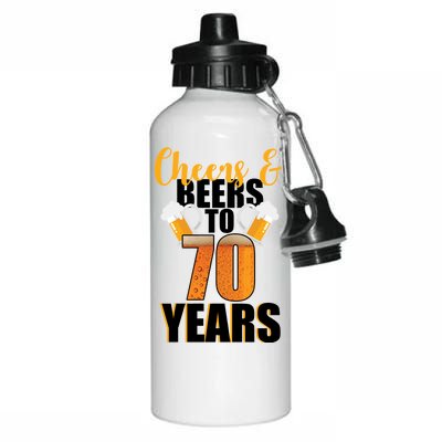 70th Birthday Cheers & Beers To 70 Years Aluminum Water Bottle