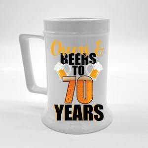 70th Birthday Cheers & Beers To 70 Years Beer Stein