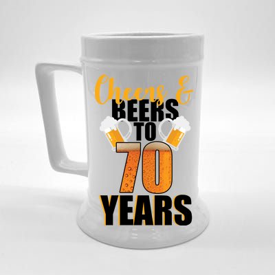 70th Birthday Cheers & Beers To 70 Years Beer Stein