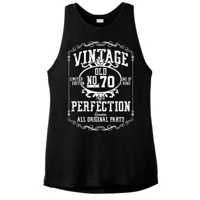 70th Birthday Genuine All Original Parts Ladies PosiCharge Tri-Blend Wicking Tank