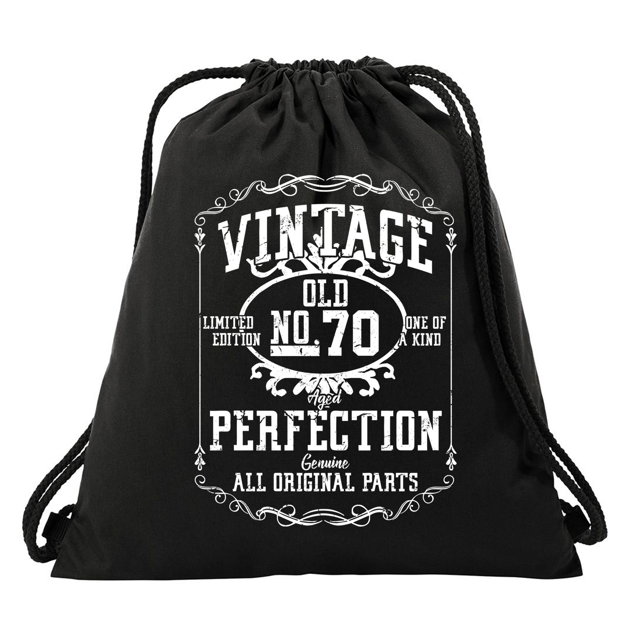 70th Birthday Genuine All Original Parts Drawstring Bag