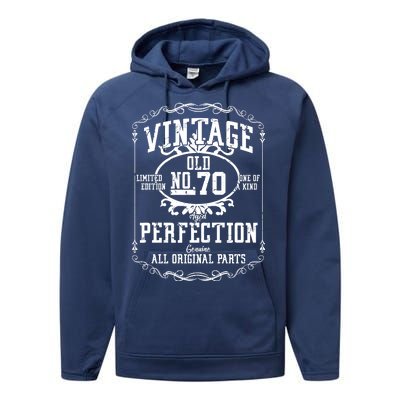 70th Birthday Genuine All Original Parts Performance Fleece Hoodie