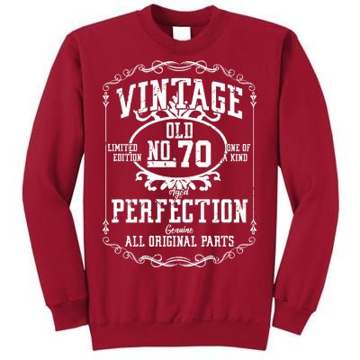 70th Birthday Genuine All Original Parts Tall Sweatshirt