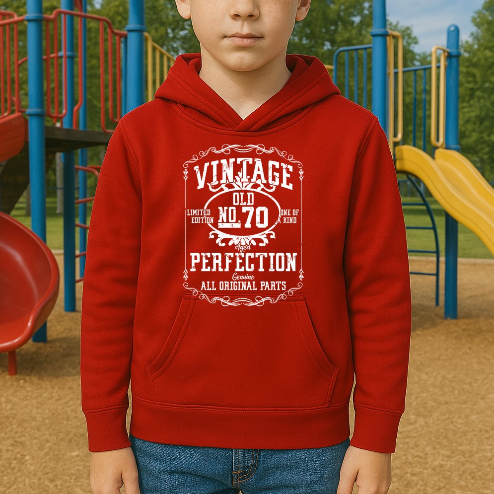 70th Birthday Genuine All Original Parts Kids Hoodie