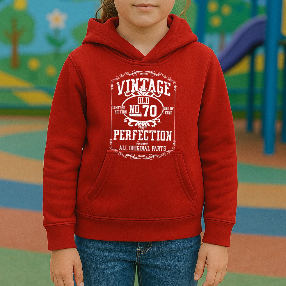 70th Birthday Genuine All Original Parts Kids Hoodie
