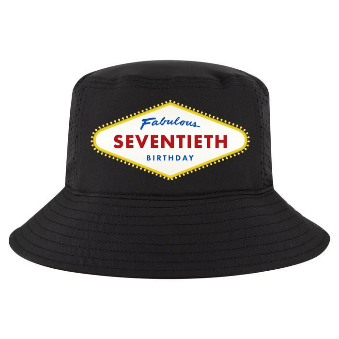 70th Birthday Las Vegas Fabulous Seventieth Cool Comfort Performance Bucket Hat