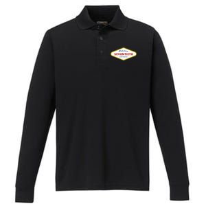 70th Birthday Las Vegas Fabulous Seventieth Performance Long Sleeve Polo