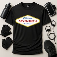 70th Birthday Las Vegas Fabulous Seventieth Cooling Performance Crew T-Shirt